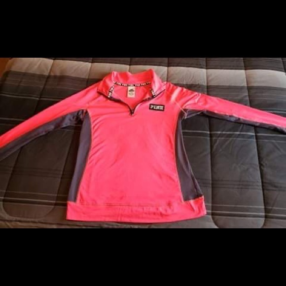 VS Pink Ultimate - 1/4 Zip Hot Pink Pullover - M - Picture 2 of 7